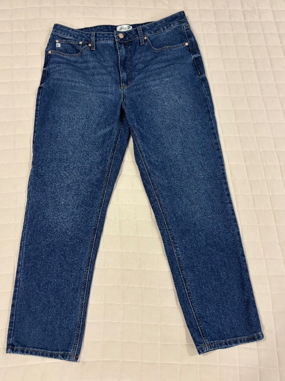 Seven7 Straight Leg Jeans Women’s Size 14 Divine Blue Denim Stretch